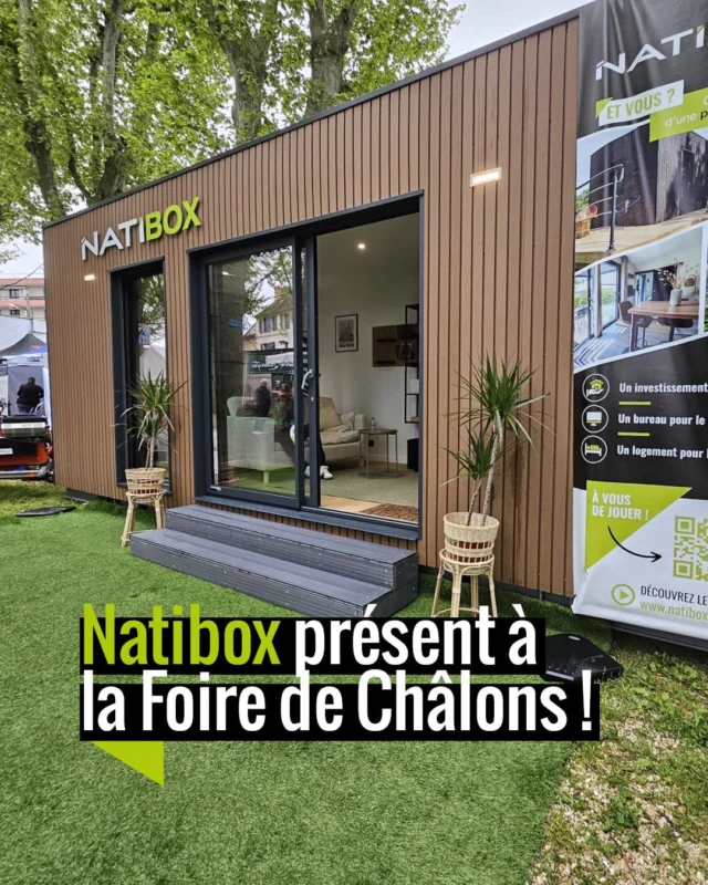 📢 NATIBOX débarque à la Foire de Châlons !

👉 Venez visiter un studio Natibox de 22 m², aménagé & équipé, directement sur place.
Une vraie immersion pour découvrir notre concept clé en main ✨

📍 Le Capitole en Champagne – Châlons-en-Champagne
📅 29 août → 8 septembre 2025
📌 Allée T – Stand 854

👋 Les équipes Natibox Essonne & Natibox Troyes vous attendent pour parler de votre projet et trouver la solution idéale.

🔗 Prenez RDV avec votre agence dès maintenant pour concrétiser vos envies !

#Natibox #FoiredeChalons #StudioDeJardin #AménagementExtérieur #HomeDesign #GardenStudio #MadeInFrance