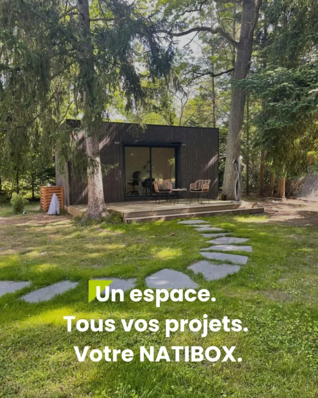 🏡 NATIBOX, bien plus qu’un studio de jardin

Chaque studio NATIBOX, c’est un projet de vie à part entière.

Avec 15 à 48 m² modulables, nos studios s’adaptent à tous vos besoins :
💻 Bureau pour le télétravail
🛌 Chambre pour accueillir vos proches
🎨 Atelier, salle de sport ou espace créatif
💰 Location saisonnière ou bureau professionnel

✅ Personnalisable
✅ Livré 100 % fini
✅ Installé en 1 journée

✨ NATIBOX, c’est un espace design, durable et clé en main, pensé pour s’adapter à votre vie et vos envies.

#Natibox #StudioDeJardin #ProjetDeVie #Modulaire #HabitatFlexible #Design #MadeInFrance